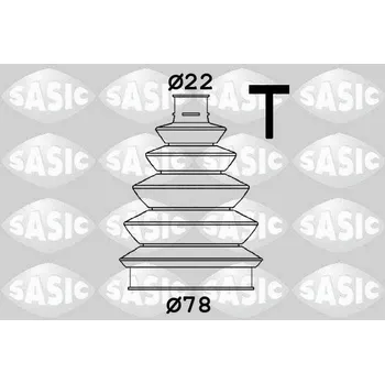Manžeta ke kolu Sada měchů, hnací hřídel SASIC 1900035