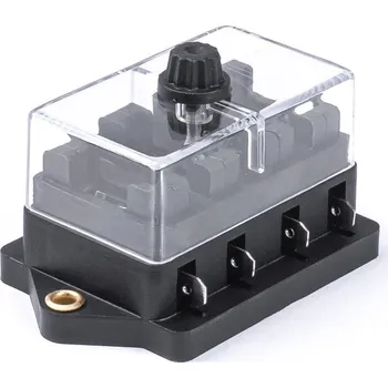 Autopojistky Amio Keramická pojistková skříň se 4 zásuvkami na nožové pojistky |