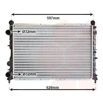 Motor automobilu Chladič, chlazení motoru VAN WEZEL 01002068