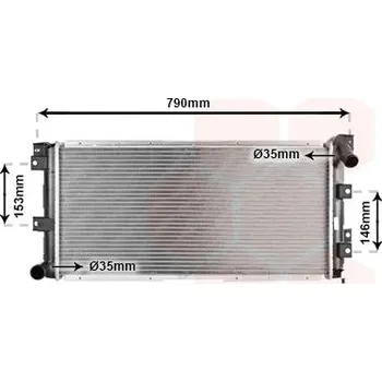 Motor automobilu Chladič, chlazení motoru VAN WEZEL 07002033