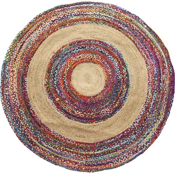 Koberec Koberec DKD Home Decor Polyester Bavlna Vícebarevná Juta (200 x 200 x 0,7 cm)