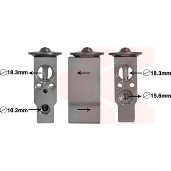 Ventil klimatizace Expanzní ventil, klimatizace VAN WEZEL 25001285