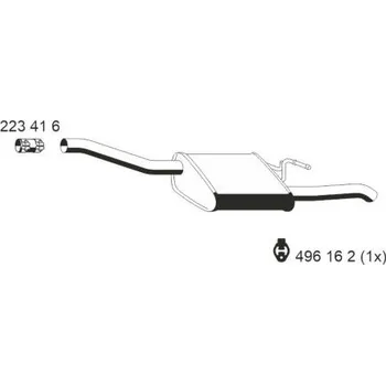 Tlumič výfuku Zadni tlumic vyfuku ERNST 341103