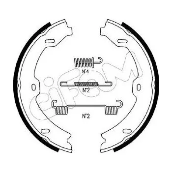 Lanko parkovací brzdy Sada brzdových čelistí, parkovací brzda CIFAM 153-247K