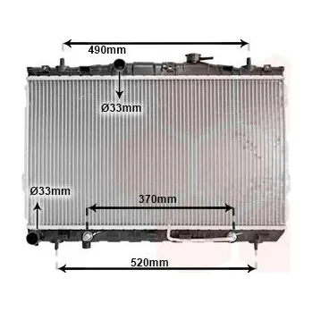 Motor automobilu Chladič, chlazení motoru VAN WEZEL 82002105