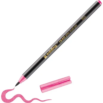 Štětcový popisovač Edding 1340, třpytivě růžový