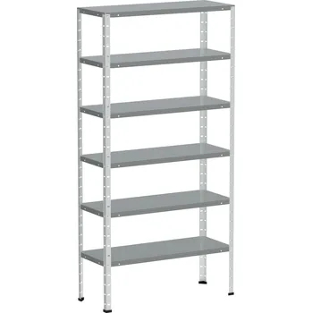 Dílenský regál Kovový skladový regál Kovona 175 x 75 x 30 cm max 40 kg na polici