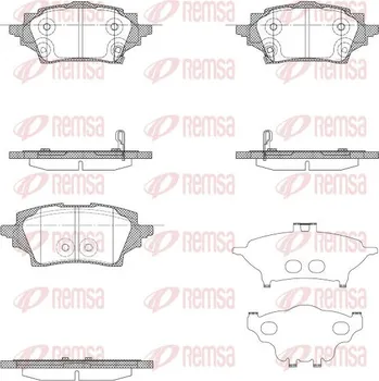 Brzdová destička Sada brzdových destiček, kotoučová brzda REMSA 1859.02