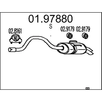 Auto-moto Zadní tlumič výfuku MTS 01.97880