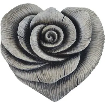 Vánoční dekorace MOREX X6469/2 dekorace na hrob srdce 9,5 x 9 x 3 cm šedá