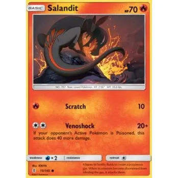 Volný čas Pokémon GRI 015/145 Salandit - Guardians Rising Stav: Excellent, Verze: NORMAL