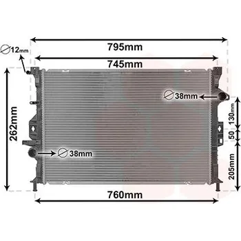 Motor automobilu Chladič, chlazení motoru VAN WEZEL 18012707