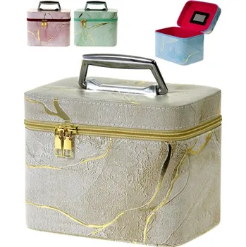 Deštník Kufřík dětský kosmetický vel. M se zrcátkem na zip zlatý reliéf 4 barvy