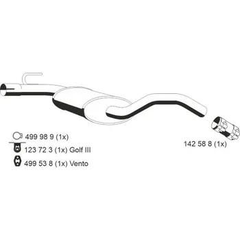 Tlumič výfuku Stredni tlumic vyfuku ERNST 142069