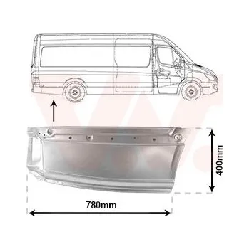 Blatník karosérie Boční stěna VAN WEZEL 5876144