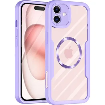 Pouzdro na mobilní telefon Pouzdro iPhone 16 Techsuit - ColorVerse 360 MagSafe Series + ochrana obrazovky, fialové