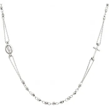 Náhrdelník Růženec z bílého zlata