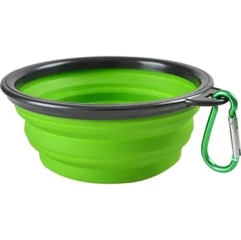 Miska pro psa Multifunkční miska pro psy na vodu a jídlo | skládací cestovní krabička na krmení pro domácí mazlíčky i hračka - Zelená,650 ml