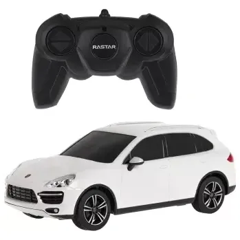 autíčko Auto Porsche Cayenne Turbo na dálkové ovládání 1:24, bílé