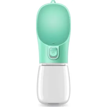 Miska pro psa Láhev na vodu pro psy | cestovní miska | 258ml voda | 200g krmení - 350 ml zelené