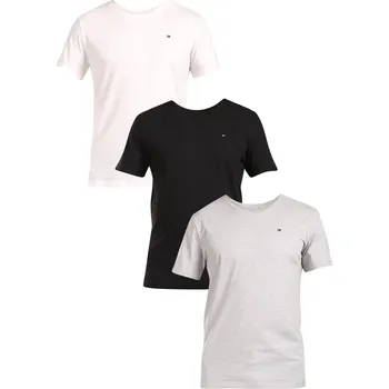 Pánské tričko Tommy Hilfiger Crew Neck UM0UM0337905F černé/šedé/bílé