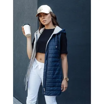 Dámská vesta Dámská prošívaná vesta s kapucí MELANI námořnická modrá