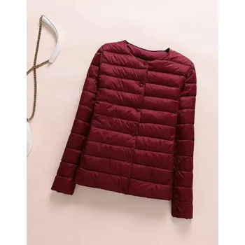 Krátká prošívaná bunda hřejivá Barva: Vínová, Velikost: 4XL