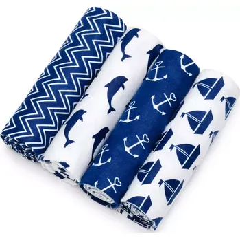 látková plena T-Tomi Látkové pleny, sada 4 kusů, moře