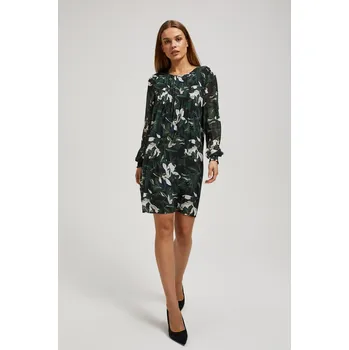 Dámské šaty Květinové šaty Moodo černá | bílá | zelená 2551063