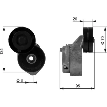 Napínák, žebrovaný klínový řemen GATES T38430