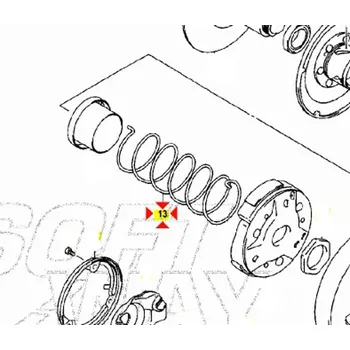 Motor pro motocykl Suzuki Kontrastní pružina Burgman 250 od 01 2124314F20