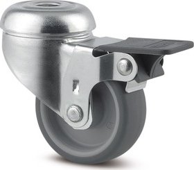 Agila TENTE Přístrojové kolečko 50mm, s brzdou, otvor pro čep, 2475PJI050P30-11