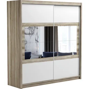 Šatní skříň Stolar Šatní skříň Salwador 203 Barva: Dub Canyon-bílá