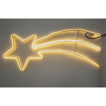 Vánoční dekorace Vánoční světelná kometa PROFI, teplá bílá, 65cm