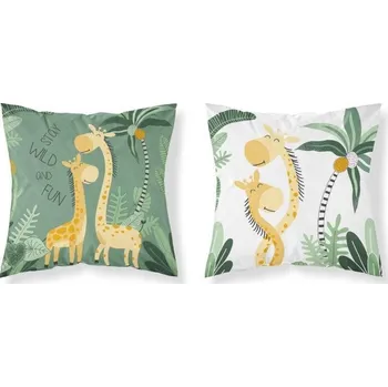 Dekorativní polštářek Povlak bavlna 40x40cm ŽIRAFY WILD