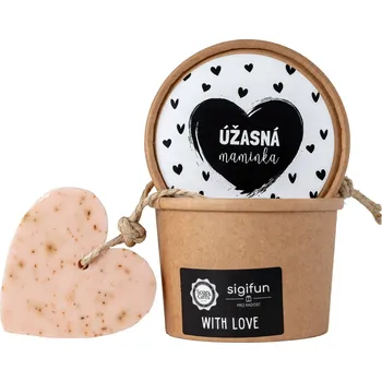 Mýdlo SOAP and GIFTS Dárkové mýdlo srdce v krabičce Úžasná maminka - 70 g