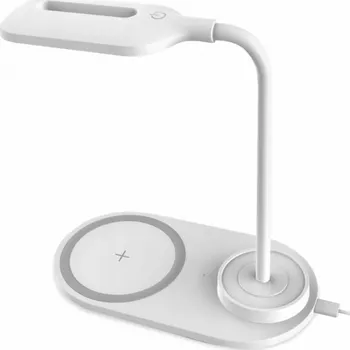 Lampička Platinet PDL1930W stolní LED lampa 3W stmívatelná, bezdrátové nabíjení, bílá