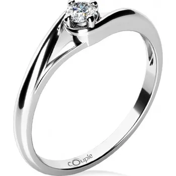 Prsten Couple, Zásnubní prstýnek Jane, bílé zlato a zirkon, vel. 57, prům. 18.1 mm, 585-68-1-4175.1B00.0.57.001