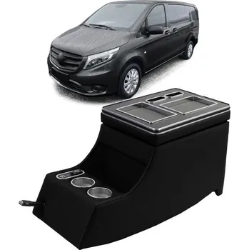 Loketní opěrka Mercedes Benz V W639/W447 Vito/Viano 2003-2022 Středová Konzole S USB Černá