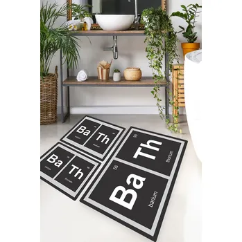 Koupelnová předložka ASIR Koupelnová předložka BARIUM chemické prvky 3 ks