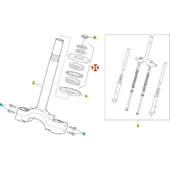 Piaggio Ložisko krku řízení Aprilia AP8123794