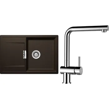 Granitový dřez Set Schock S7-8 (dřez Mono D-100 Bronze + baterie Epos Chrom)