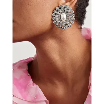 Náušnice B-TOP Dámské krystalové náušnice klipsy Crystal Flower