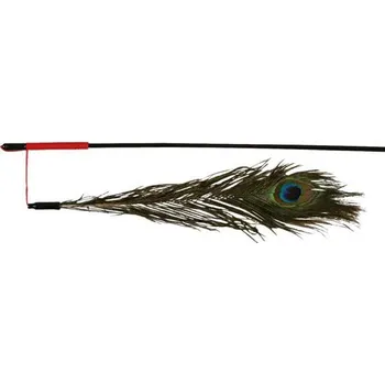 Hračka pro kočku Trixie udice s pavím perem