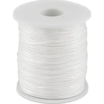 Příze Šňůra PES Ø0,9 mm, barva bílá