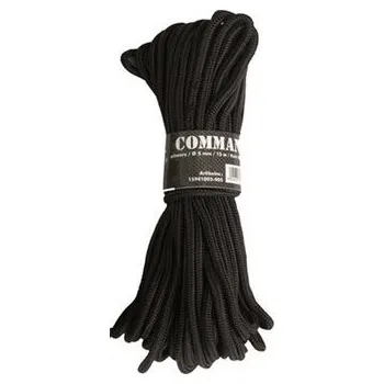 Horolezectví Mil-tec Mil-tec lano commando černé 15 m/0,5 cm