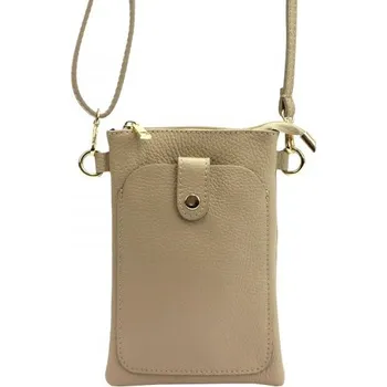 Kabelka Kožená kabelka Luka 20-070 - tmavě béžová