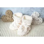 AMÁLKA Zateplené bačkůrky minky, smetanové Velikost: 56-68