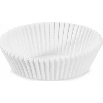 Jednorázové nádobí Cukrářský košíček bílý Ø 70 x 20 mm [1000 ks]