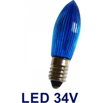 Žárovka Modrá žárovka LED E-10 34V Filament pro 7x34V svícen 1ks
